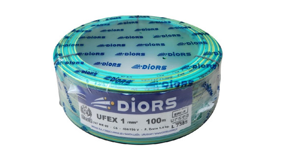 Imagen de ROLLO 100MTS CABLE 1MM VERDE/AMARILLO UNIPOLAR TIERRA