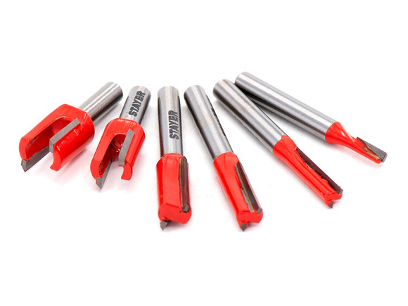 Imagen de JUEGO DE 6 FRESAS  RECTAS PARA MADERA 6MM