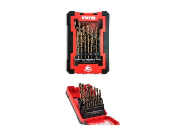 Imagen de SET DE 19 MECHAS MILIMETRICAS  HSS-CO 135° 1 A 10MM