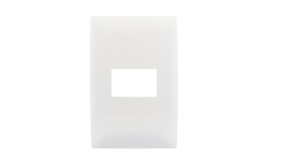 Imagen de PLAQUETA BLANCA INYECTADA ATENEA C/BASTIDOR 1 MODULO