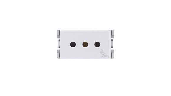 Imagen de MODULO TOMA BLANCO 3 EN LINEA ATENEA C/SEG 10AMP 250V