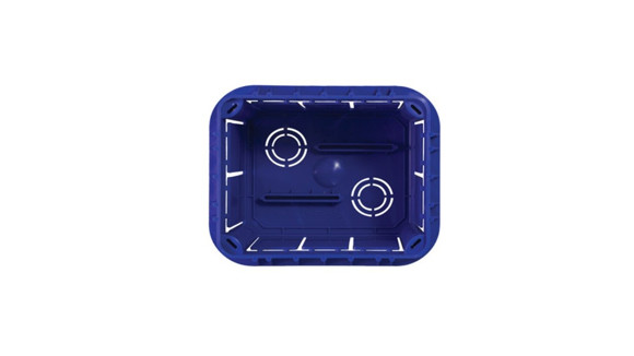 Imagen de CAJA EMBUTIR DE REGISTRO AZUL C/TAPA BLANCA 113X96X70MM