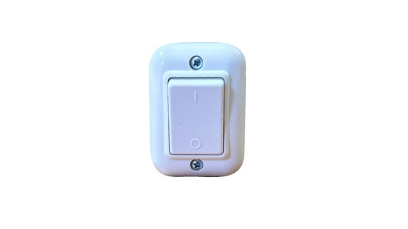 Imagen de INTERRUPTOR EXTERIOR BLANCO BIPOLAR 10AMP
