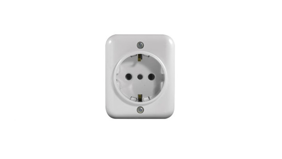 Imagen de TOMA EXTERIOR BLANCA SCHUKO 16AMP
