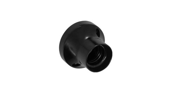 Imagen de PORTALAMPARA RECEPTACULO RECTO ENTERO COLOR NEGRO