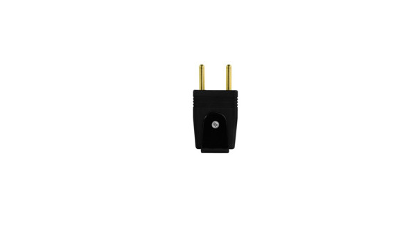 Imagen de FICHA MACHO PRENSA NEGRA 2 EN LINEA 10AMP