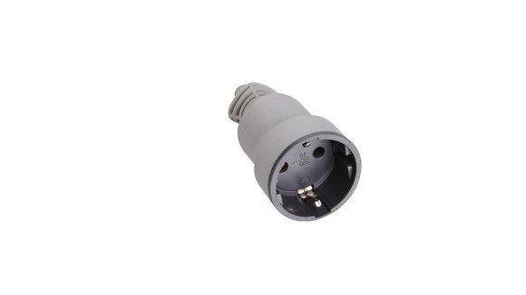 Imagen de FICHA HEMBRA GOMA NEGRA/GRIS SCHUKO 16AMP C/SEGURO