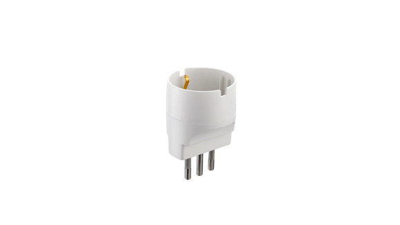 Imagen de ADAPTADOR  BLANCO TRES EN LINEA A SCHUKO 10AMP