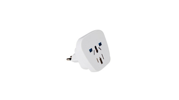 Imagen de ADAPTADOR BLANCO TRES EN LINEA A UNIVERSAL 10AMP