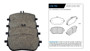 Imagen de JUEGO PASTILLAS CERAMICA M-BENZ A/B 160/180/200 CLA180/200