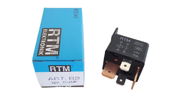 Imagen de MINIRELAY/RELE 12V 4 TERMINALES 70 AMP CON SOPORTE