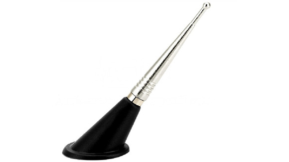 Imagen de ANTENA DE TECHO PARA AUTO DECORATIVA 15CM NEGRA Y PLATEADA