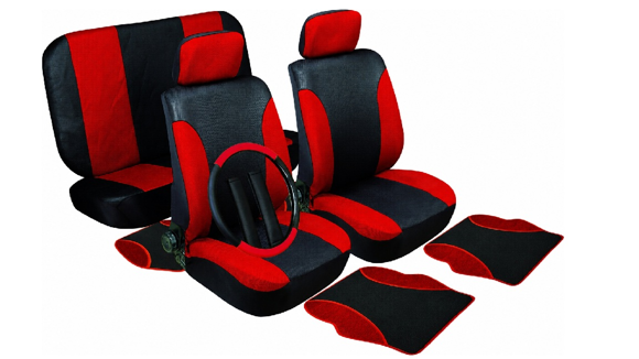 Imagen de KIT JUEGO FUNDAS CUBRE ASIENTO + ALFOMBRAS + CUBRE VOLANTE