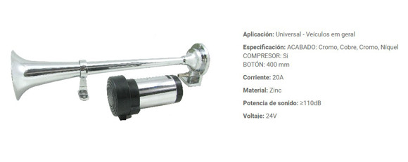 Imagen de BOCINA ELECTRICA PARA CAMION 24V