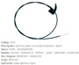 Imagen de CABLE DE CAPOT C/MANIJA FORD VERSAILLES 1991 2070MM