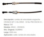 Imagen de CABLE SELECTOR DE CAMBIOS FIAT CRONOS 1.3 8V 2018 1100MM