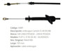 Imagen de CABLE EMBRAGUE CHEVROLET D40 1985/1988 720MM OJO Y TORNILLO