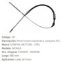 Imagen de CABLE DE FRENO TRASERO IZQUIERDO CHEVROLET MONZA 880MM