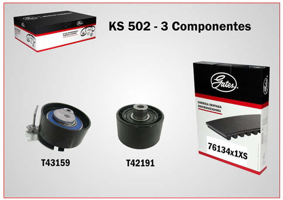 Imagen de KIT DE DISTRIBUCION PEUGEOT 206/307 1.6 16V 2014. . . TU5JP4