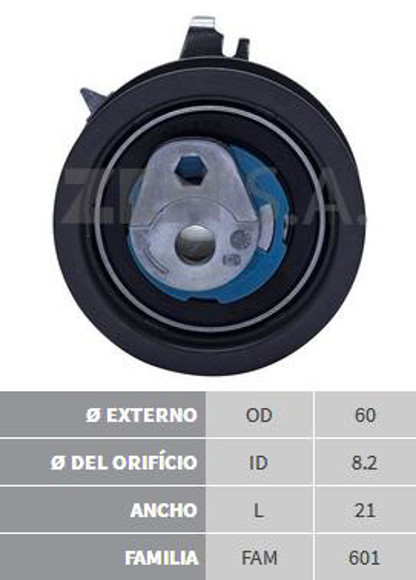 Imagen de TENSOR CORREA DISTRIBUCION VW FOX/GOL/SAVEIRO 1.6/UP 1.0 12V