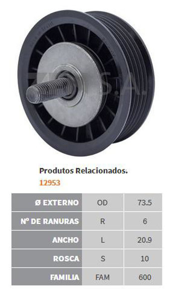 Imagen de POLEA TENSORA ALTERNADOR CHEVROLET S10 2.8 CTDI 16V 2012