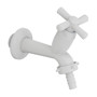 Imagen de CANILLA LAVADERO PLASTICA BLANCA SALIDA 1/2" 10CM CROSS