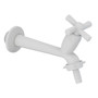 Imagen de CANILLA LAVADERO PLASTICA BLANCA SALIDA 1/2" 15CM CROSS