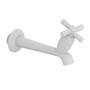 Imagen de CANILLA LAVADERO PLAST.BLANCA SALIDA 1/2"-3/4" 15CM CROSS