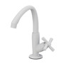 Imagen de CANILLA COCINA BLANCA PLASTICA ALTA DE MESA 1/2" CROSS