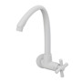 Imagen de CANILLA COCINA BLANCA PLASTICA ALTA P/PARED 1/2-3/4" CROSS