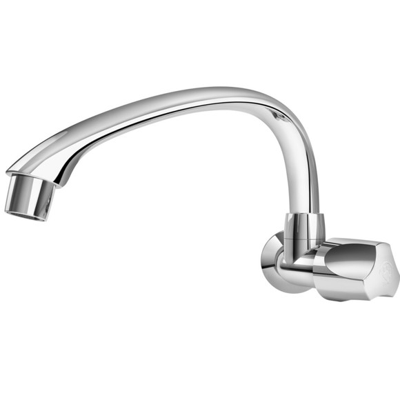 Imagen de CANILLA COCINA CROMADA PLASTICA BAJA P/PARED 1/2-3/4" ORBE