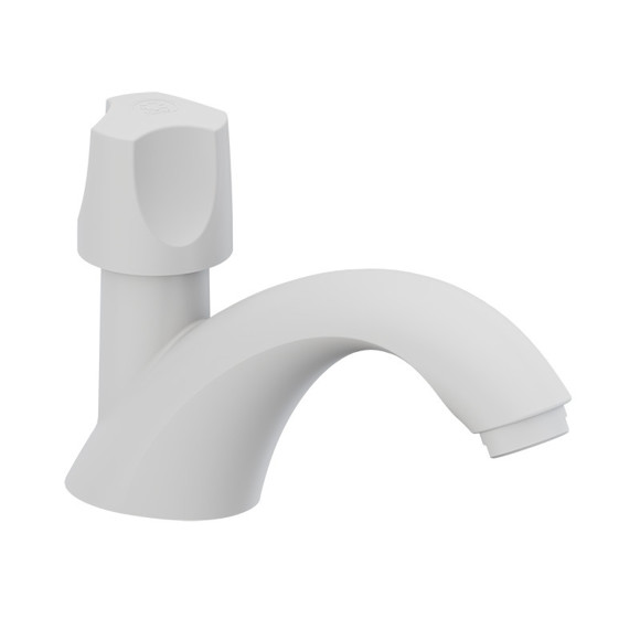 Imagen de CANILLA BAÑO BLANCA PLASTICA BAJA DE MESA 1/2" ORBE