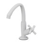 Imagen de CANILLA BAÑO BLANCA PLASTICA ALTA DE MESA 1/2" CROSS