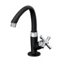 Imagen de CANILLA BAÑO NEGRA/CROMADA PLASTICA BAJA P/MESA 1/2" CROSS