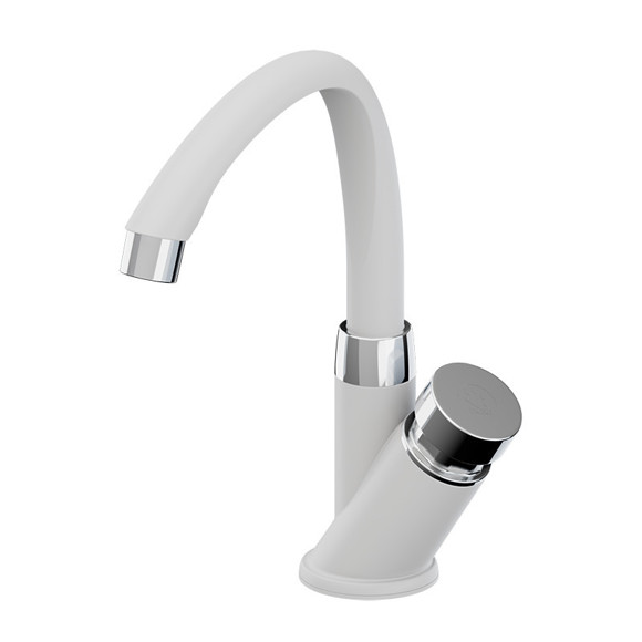 Imagen de CANILLA ALTA BOTON BAÑO PLASTICA MESA "PUSH" 1/2" CROSS