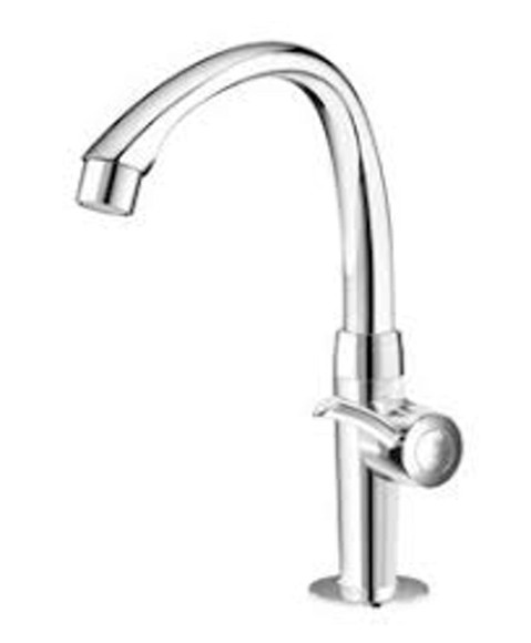 Imagen de CANILLA COCINA CROMADA PLASTICA ALTA DE MESA 1/2" LINEA