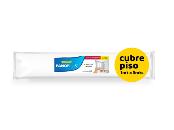 Imagen de PAÑO CUBRE PISO PAÑOPLUS BLANCO ABSORBENTE 1X3 METROS                                                                   