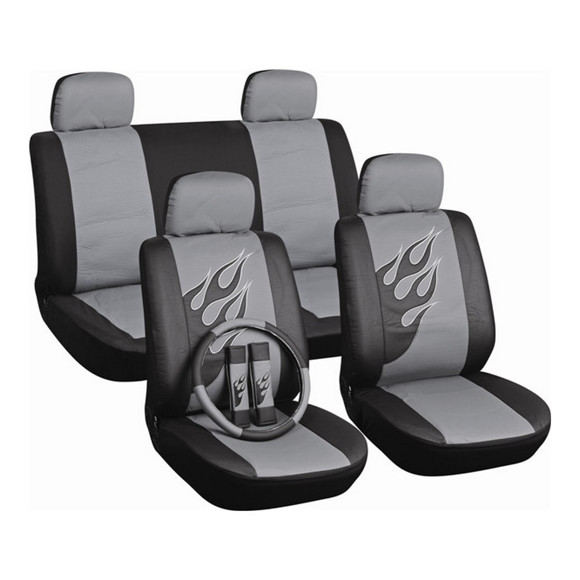 Imagen de KIT JUEGO DE FUNDAS CUBRE ASIENTO + CUBRE VOLANTE