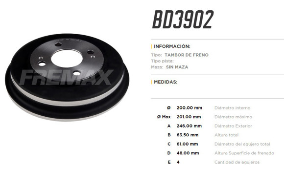 Imagen de CAMPANA DE FRENO HONDA NEW FIT 2009-