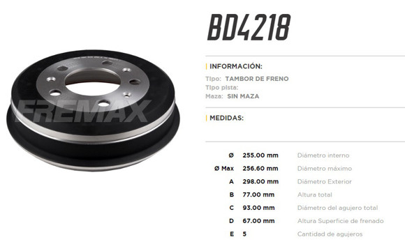Imagen de CAMPANA DE FRENO FIAT DUCATO/PEUGEOT BOXER/CITROEN JUMPER 94