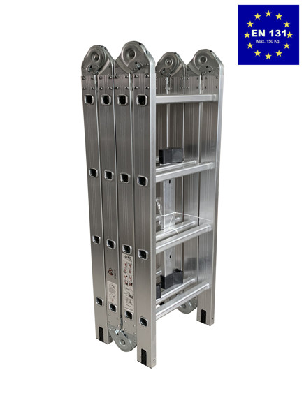 Imagen de ESCALERA MULTIPROPOSITO 4 TRAMOS 4 ESCALONES 4,50 MT