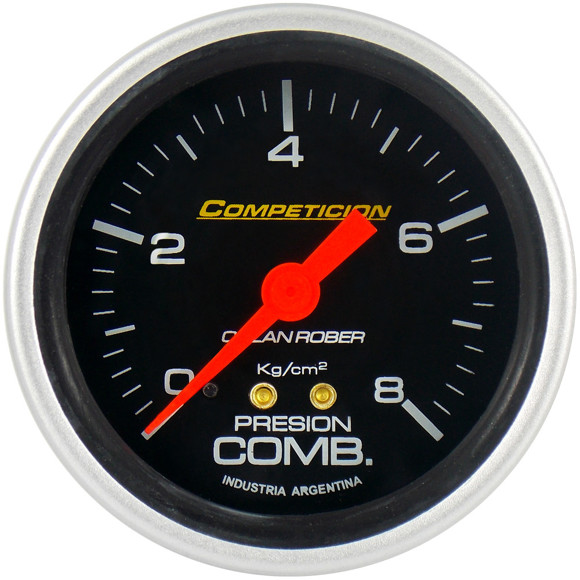 Imagen de MANOMETRO DE COMBUSTIBLE ESCALA: 0-8 KG/CM2 FONDO NEGRO