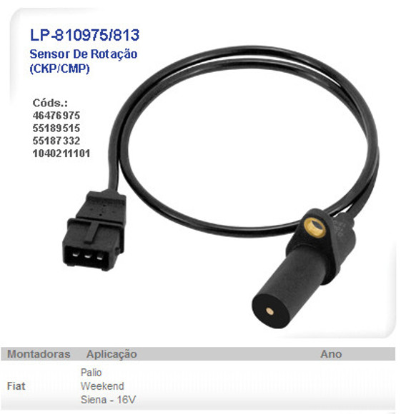 Imagen de SENSOR ROTACION FIAT PALIO/SIENA/STRADA/WEEKEND 1.6 16V 1996
