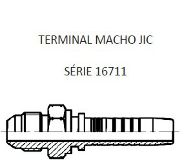 Imagen de MACHO RECTO JIC 1.1/16" UN X 12F 10 MANG.5/8"