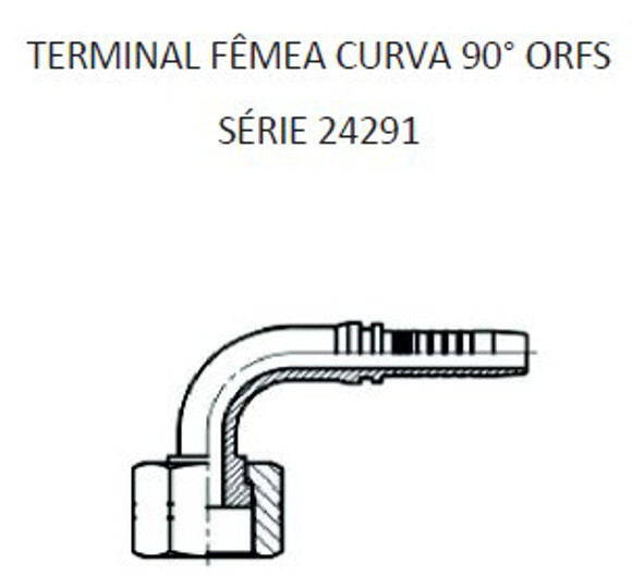 Imagen de HEMB CODO 90° 1" ORFS X 14F 10 MANG.5/8" PLANO C/ORRING