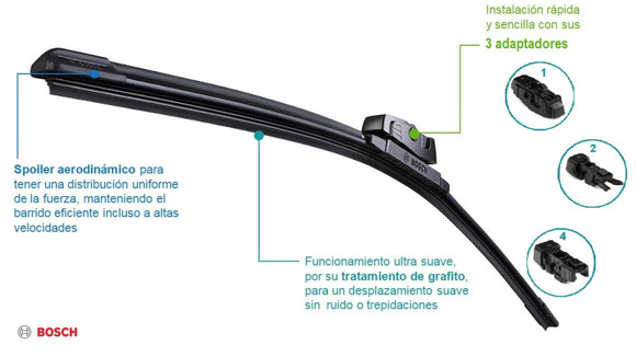 Imagen de ESCOBILLA L/P BOSCH AEROFIT MULTICLIP 14'' 350MM                                                                        