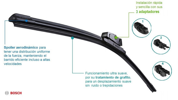 Imagen de ESCOBILLA L/P BOSCH AEROFIT MULTICLIP 28'' 700MM                                                                        