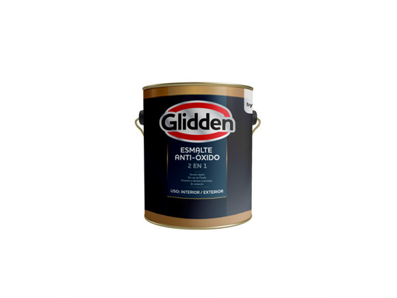 Imagen de GLIDDEN ESMALTE ANTIOXIDO 2 EN 1 SATINADO BLANCO 3,6LTS