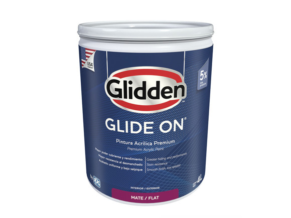 Imagen de GLIDDEN 4L LATEX GLIDE-ON SATIN COLOR BASE PASTEL