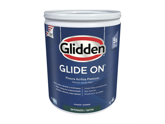 Imagen de BASE 4L GLIDDEN LATEX GLIDE-ON SATIN BLANCO